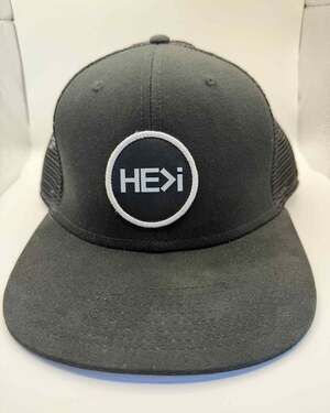 He > i Classic Patch Trucker Hat in Black